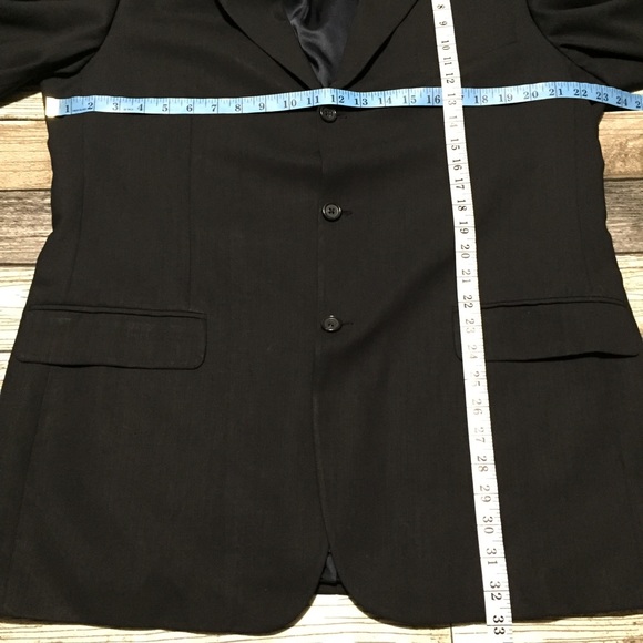 Joseph Feiss Wool Blazer Jacket Men’s 42 Tall Black 3 Button Canada Made. - Picture 2 of 9